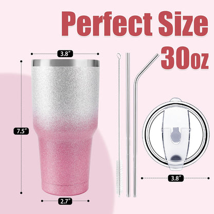 D·S 30oz Blue Tumbler Double Wall Vacuum Insulated Travel Coffee Mug