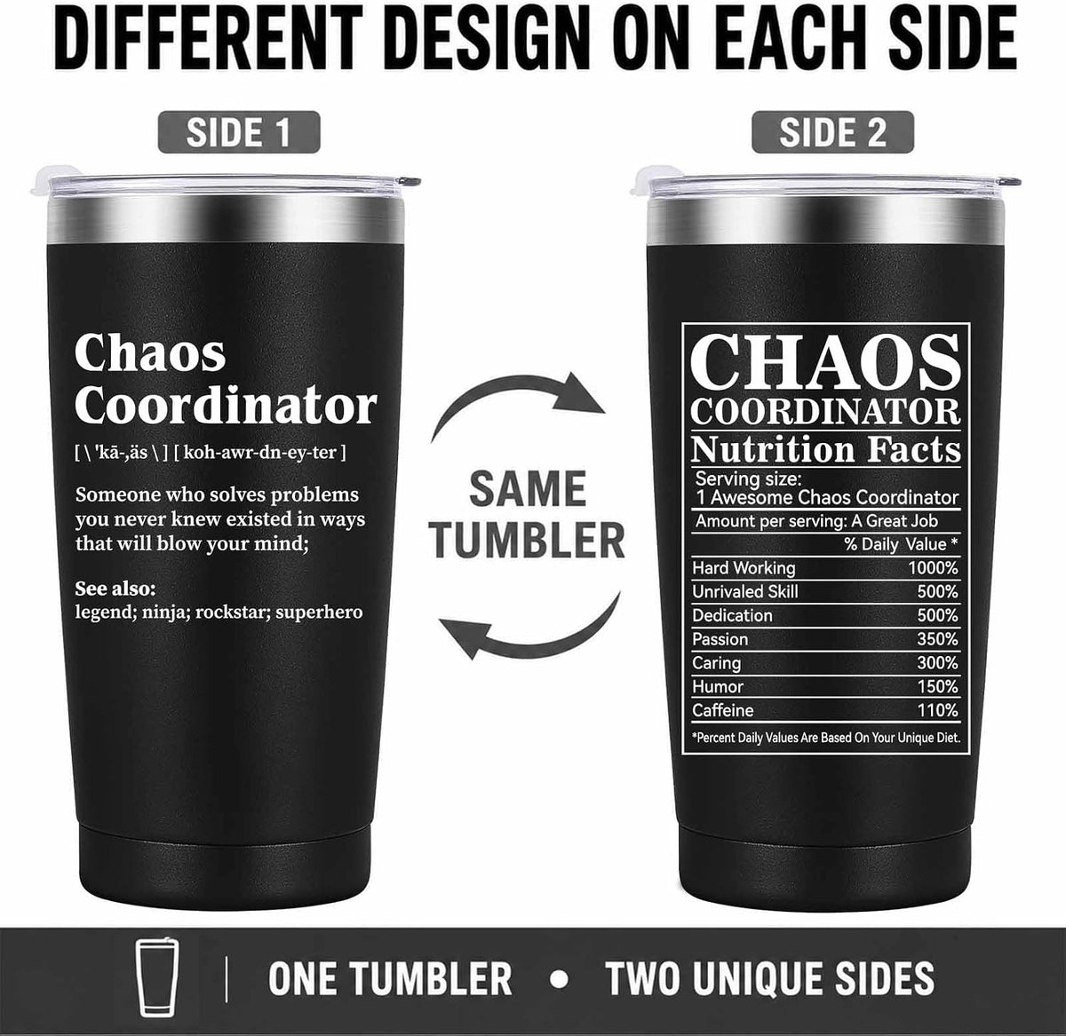 Difference Maker Gifts for Men 20oz Stainless Steel Tumbler | Appreciation Gifts for Teacher Nurse Employee