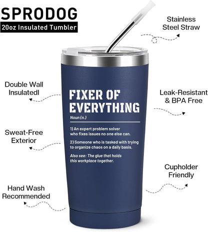 Difference Maker Gifts for Men 20oz Stainless Steel Tumbler | Appreciation Gifts for Teacher Nurse Employee