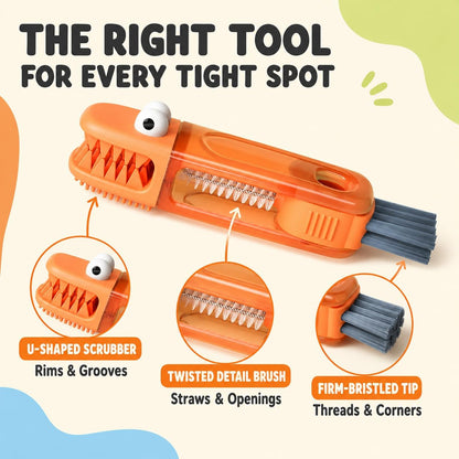 3-in-1 Bottle Brush, Straw Cleaner, Cup Lid Gap Cleaning Brush Set