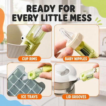 3-in-1 Bottle Brush, Straw Cleaner, Cup Lid Gap Cleaning Brush Set