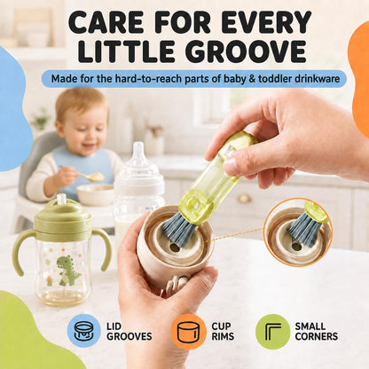3-in-1 Bottle Brush, Straw Cleaner, Cup Lid Gap Cleaning Brush Set