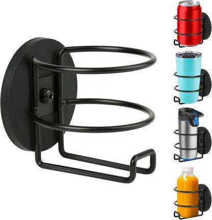 Magnetic Cup Holder,Heavy Duty Metal Drink Holder,3.46 inch / 8.8 cm Strong Base,Bottle Holder for Refrigerator/Treadmill/Truck/Tractor/Forklift/Boat/Bus/Car (Side Magnetic)