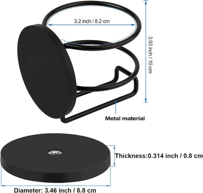 Magnetic Cup Holder,Heavy Duty Metal Drink Holder,3.46 inch / 8.8 cm Strong Base,Bottle Holder for Refrigerator/Treadmill/Truck/Tractor/Forklift/Boat/Bus/Car (Side Magnetic)