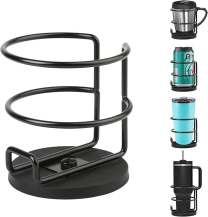Magnetic Cup Holder,Heavy Duty Metal Drink Holder,3.46 inch / 8.8 cm Strong Base,Bottle Holder for Refrigerator/Treadmill/Truck/Tractor/Forklift/Boat/Bus/Car (Side Magnetic)