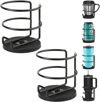 Magnetic Cup Holder,Heavy Duty Metal Drink Holder,3.46 inch / 8.8 cm Strong Base,Bottle Holder for Refrigerator/Treadmill/Truck/Tractor/Forklift/Boat/Bus/Car (Side Magnetic)