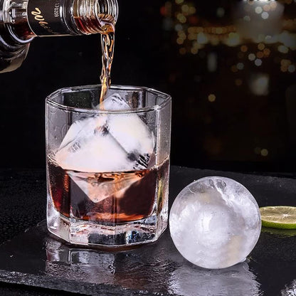2 Pack Ice Cube Tray, 2" Sphere Ice Ball Mold with Lid & Large Square Maker
