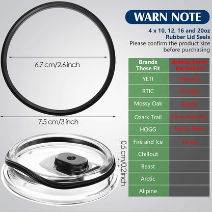 Rubber Lid Seal Replacement for Tumbler