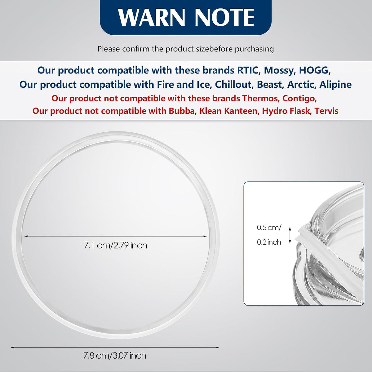 Rubber Lid Seal Replacement for Tumbler