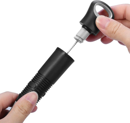 2-in-1 Bottle Brush and Straw Cleaner Brush, Black, 1 Pack