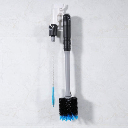 2-in-1 Bottle Brush and Straw Cleaner Brush, Black, 1 Pack