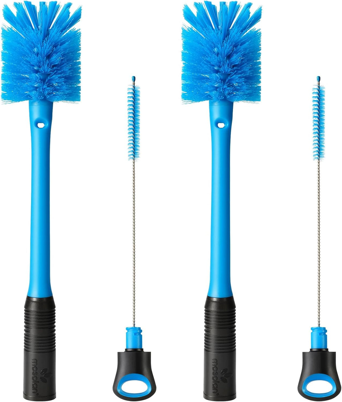 2-in-1 Bottle Brush and Straw Cleaner Brush, Black, 1 Pack