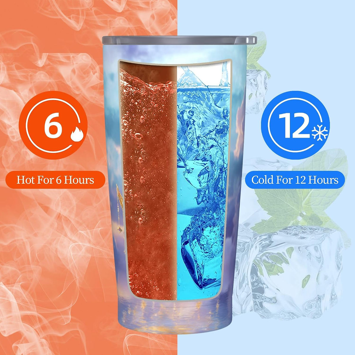 Moon Tumbler with Lid and Straw for Women Leakproof Travel Coffee Mug Double Wall Insulated Cups 20OZ Gifts for Office Kitchen Outdoor