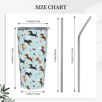Moon Tumbler with Lid and Straw for Women Leakproof Travel Coffee Mug Double Wall Insulated Cups 20OZ Gifts for Office Kitchen Outdoor