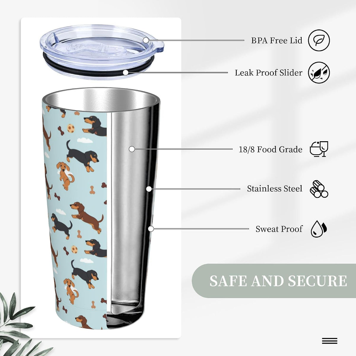 Moon Tumbler with Lid and Straw for Women Leakproof Travel Coffee Mug Double Wall Insulated Cups 20OZ Gifts for Office Kitchen Outdoor
