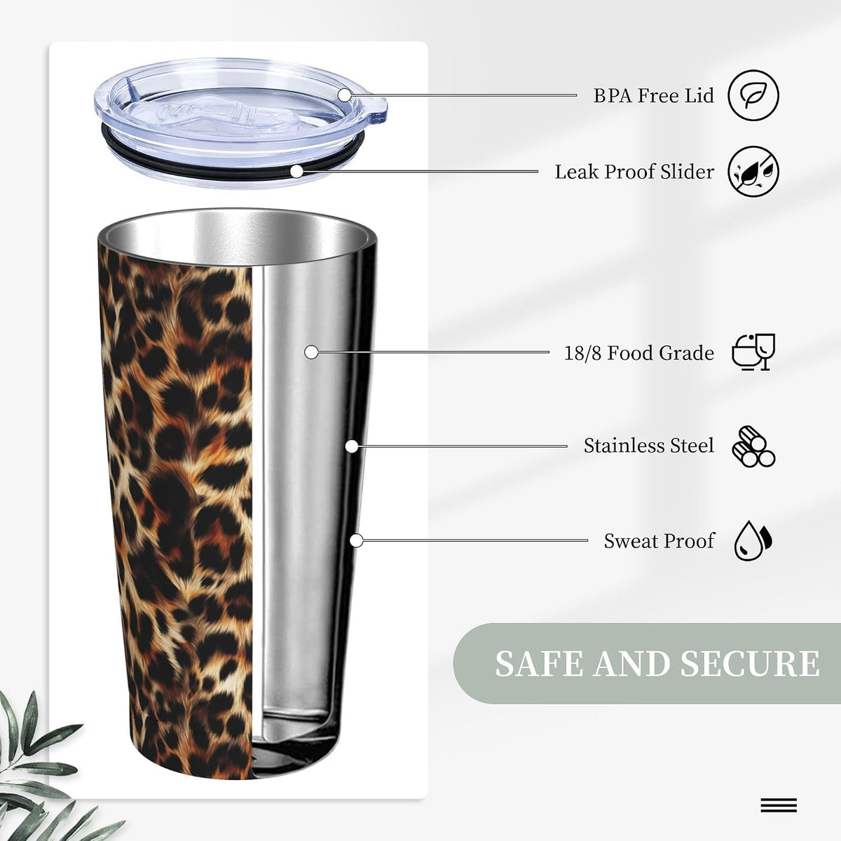 Moon Tumbler with Lid and Straw for Women Leakproof Travel Coffee Mug Double Wall Insulated Cups 20OZ Gifts for Office Kitchen Outdoor