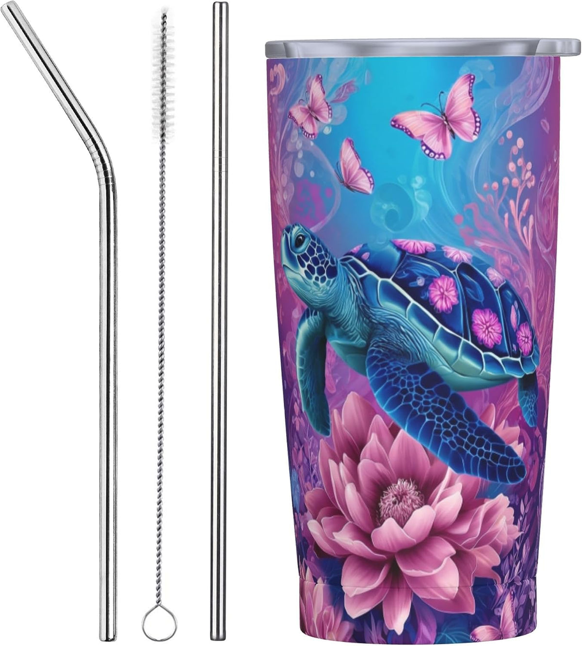 Moon Tumbler with Lid and Straw for Women Leakproof Travel Coffee Mug Double Wall Insulated Cups 20OZ Gifts for Office Kitchen Outdoor