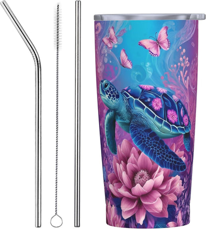 Moon Tumbler with Lid and Straw for Women Leakproof Travel Coffee Mug Double Wall Insulated Cups 20OZ Gifts for Office Kitchen Outdoor