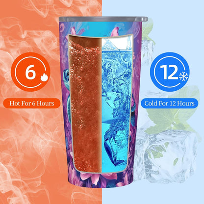 Moon Tumbler with Lid and Straw for Women Leakproof Travel Coffee Mug Double Wall Insulated Cups 20OZ Gifts for Office Kitchen Outdoor