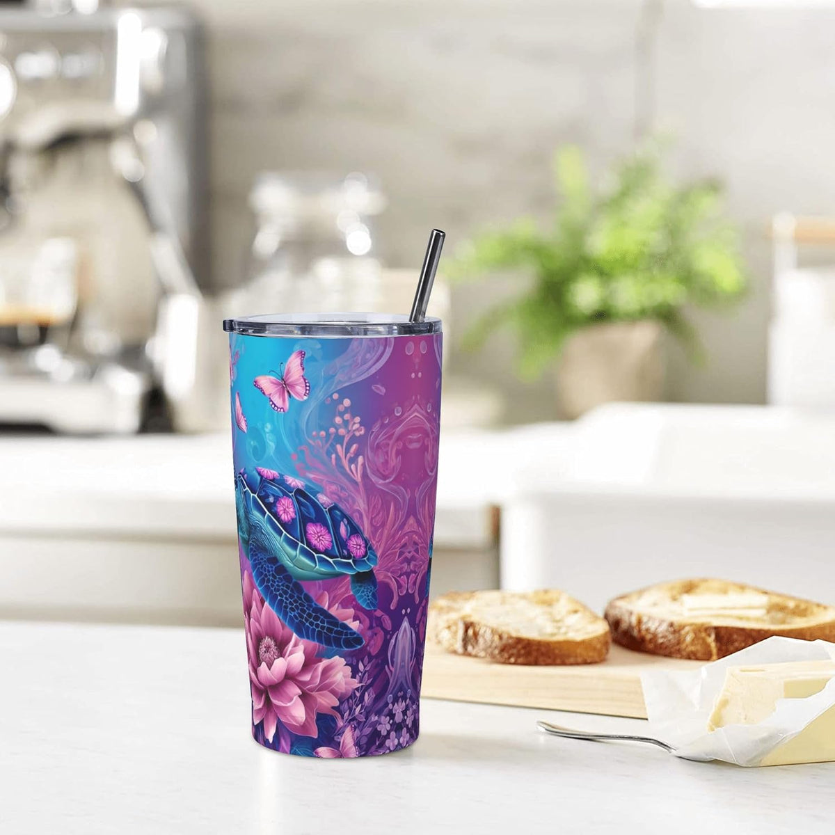 Moon Tumbler with Lid and Straw for Women Leakproof Travel Coffee Mug Double Wall Insulated Cups 20OZ Gifts for Office Kitchen Outdoor