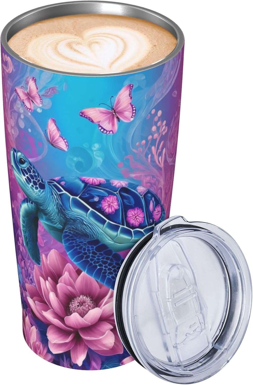 Moon Tumbler with Lid and Straw for Women Leakproof Travel Coffee Mug Double Wall Insulated Cups 20OZ Gifts for Office Kitchen Outdoor