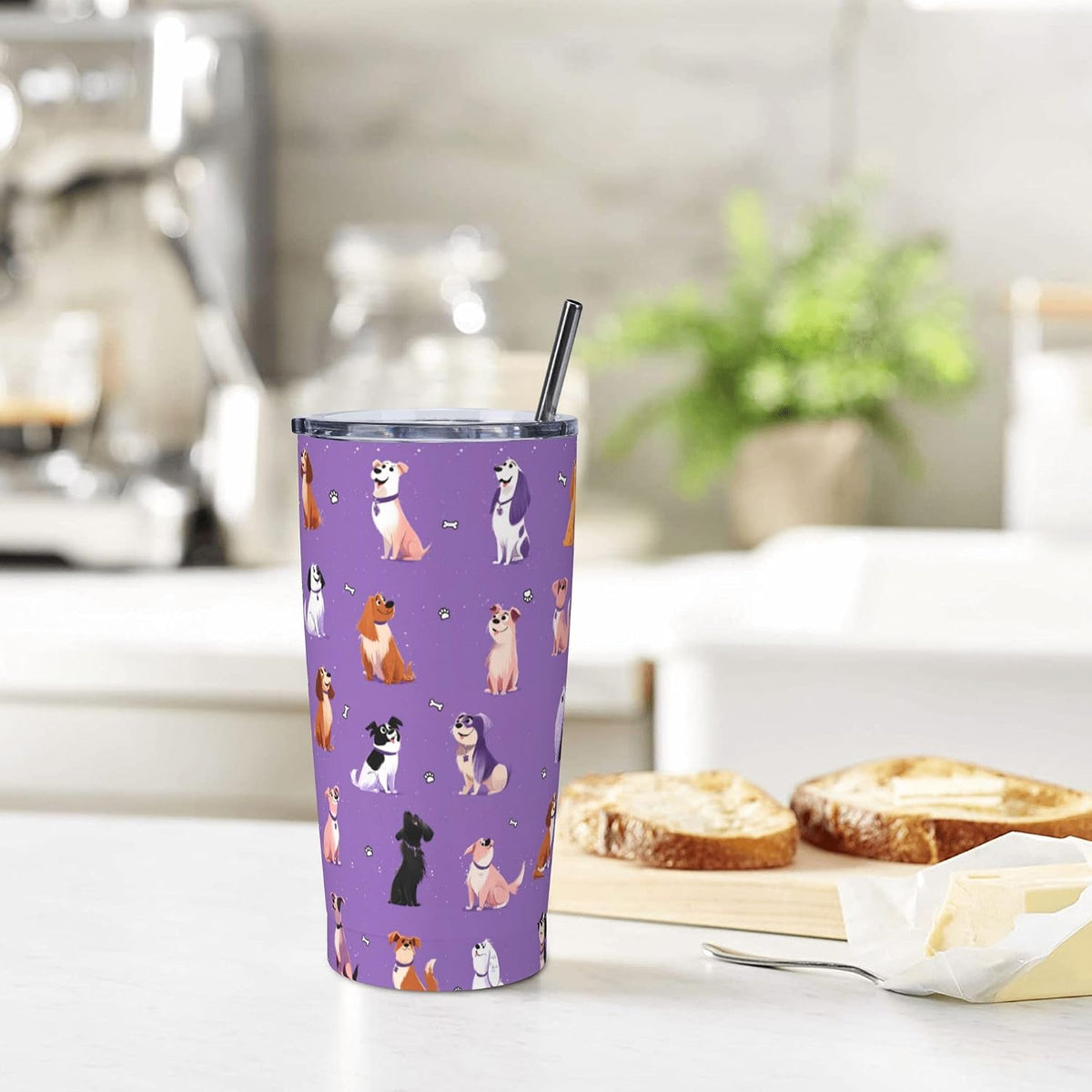 Moon Tumbler with Lid and Straw for Women Leakproof Travel Coffee Mug Double Wall Insulated Cups 20OZ Gifts for Office Kitchen Outdoor