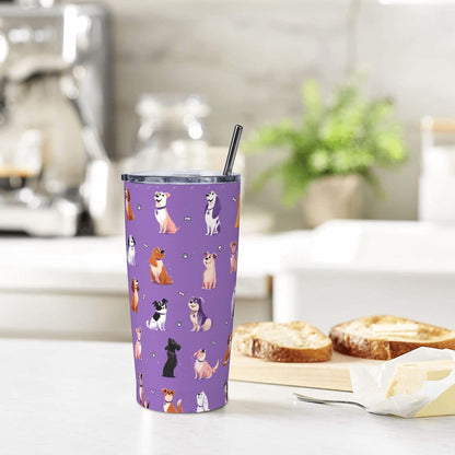 Moon Tumbler with Lid and Straw for Women Leakproof Travel Coffee Mug Double Wall Insulated Cups 20OZ Gifts for Office Kitchen Outdoor
