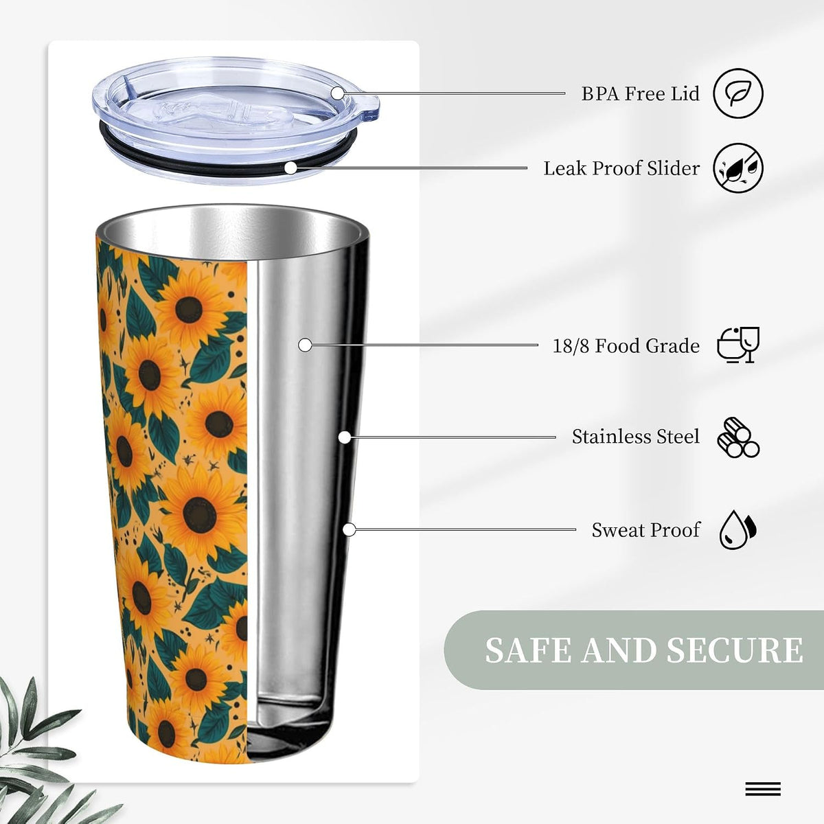 Moon Tumbler with Lid and Straw for Women Leakproof Travel Coffee Mug Double Wall Insulated Cups 20OZ Gifts for Office Kitchen Outdoor