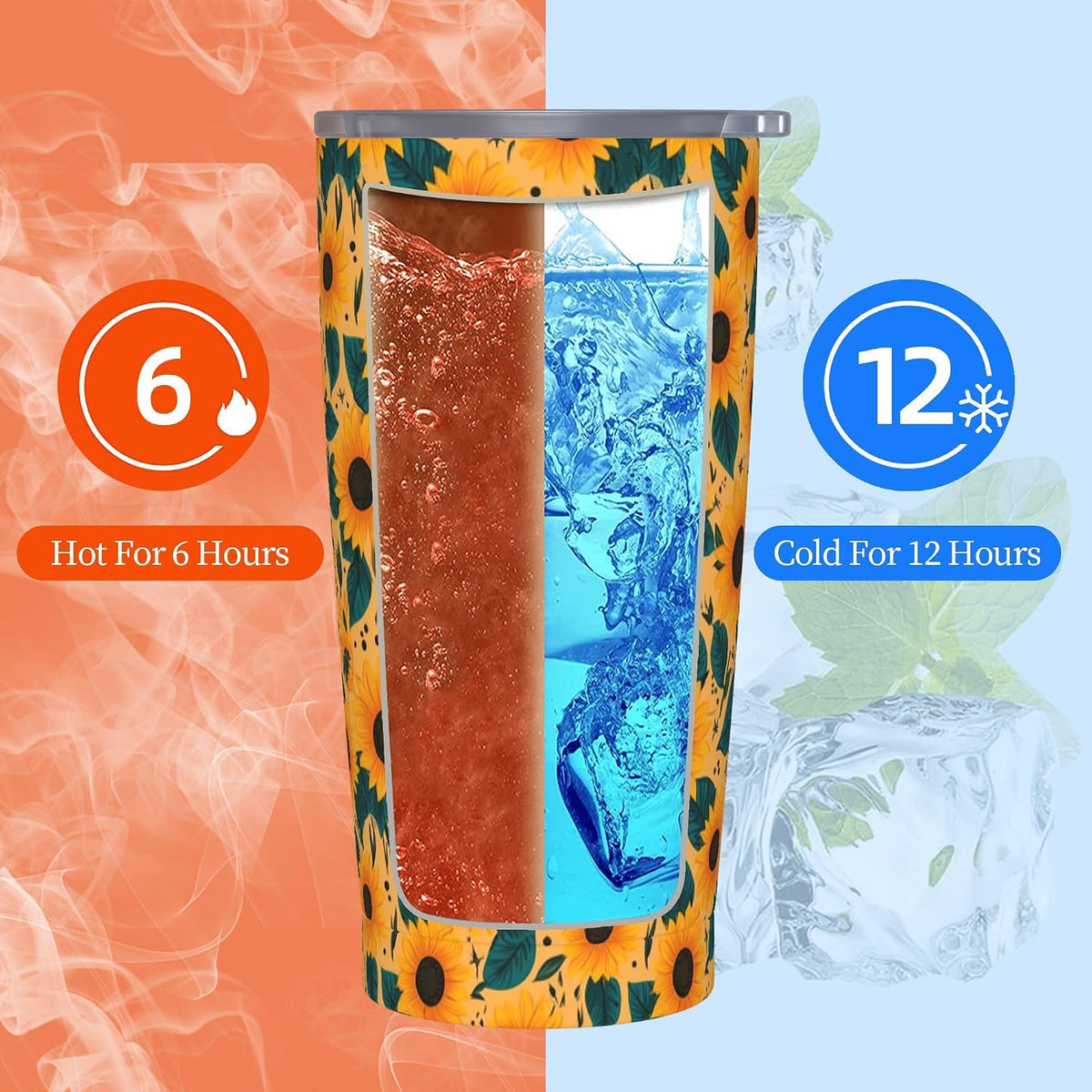 Moon Tumbler with Lid and Straw for Women Leakproof Travel Coffee Mug Double Wall Insulated Cups 20OZ Gifts for Office Kitchen Outdoor