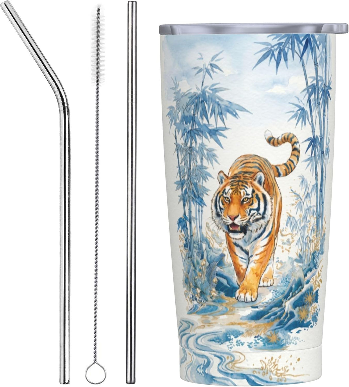 Moon Tumbler with Lid and Straw for Women Leakproof Travel Coffee Mug Double Wall Insulated Cups 20OZ Gifts for Office Kitchen Outdoor
