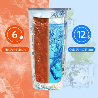 Moon Tumbler with Lid and Straw for Women Leakproof Travel Coffee Mug Double Wall Insulated Cups 20OZ Gifts for Office Kitchen Outdoor