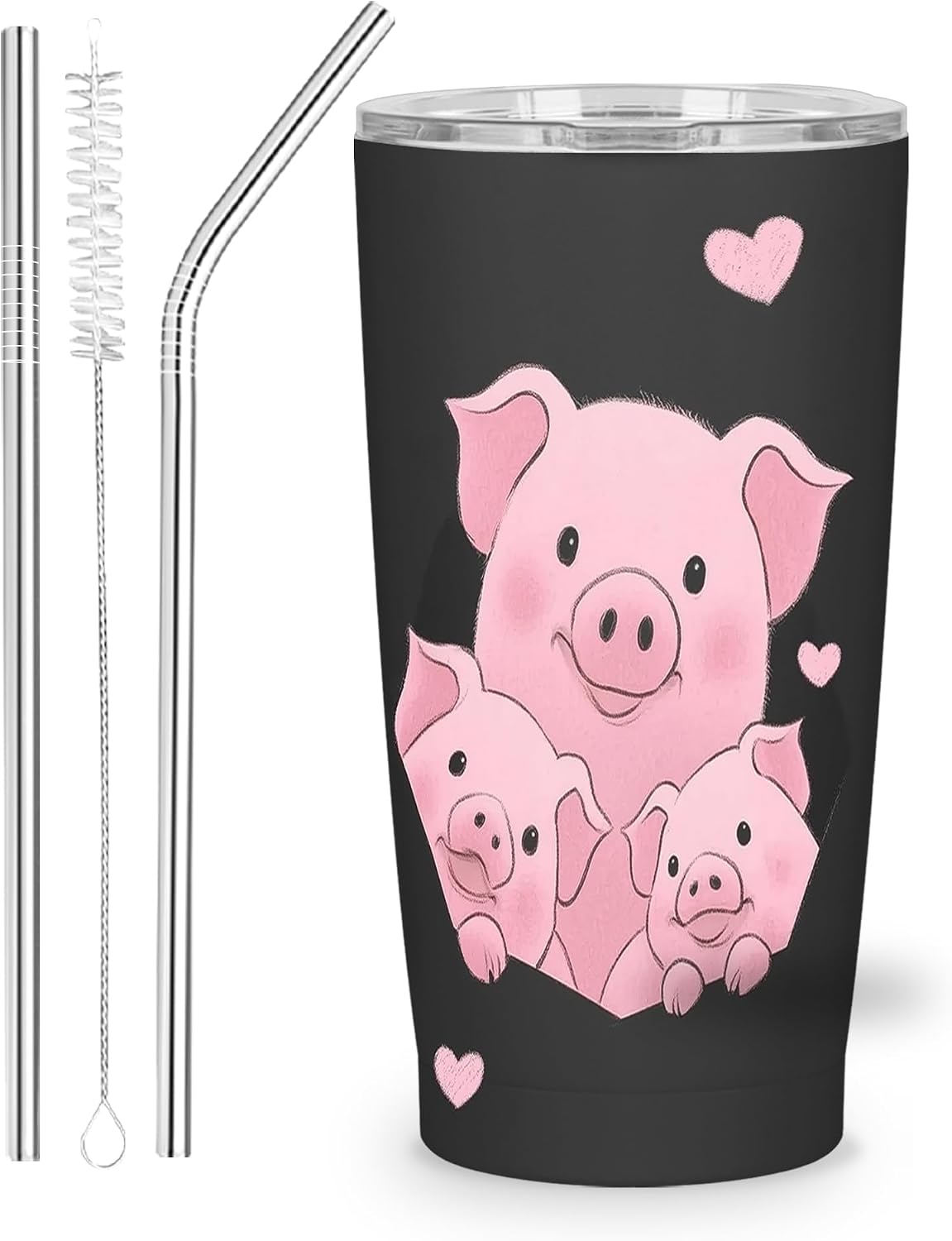 Moon Tumbler with Lid and Straw for Women Leakproof Travel Coffee Mug Double Wall Insulated Cups 20OZ Gifts for Office Kitchen Outdoor
