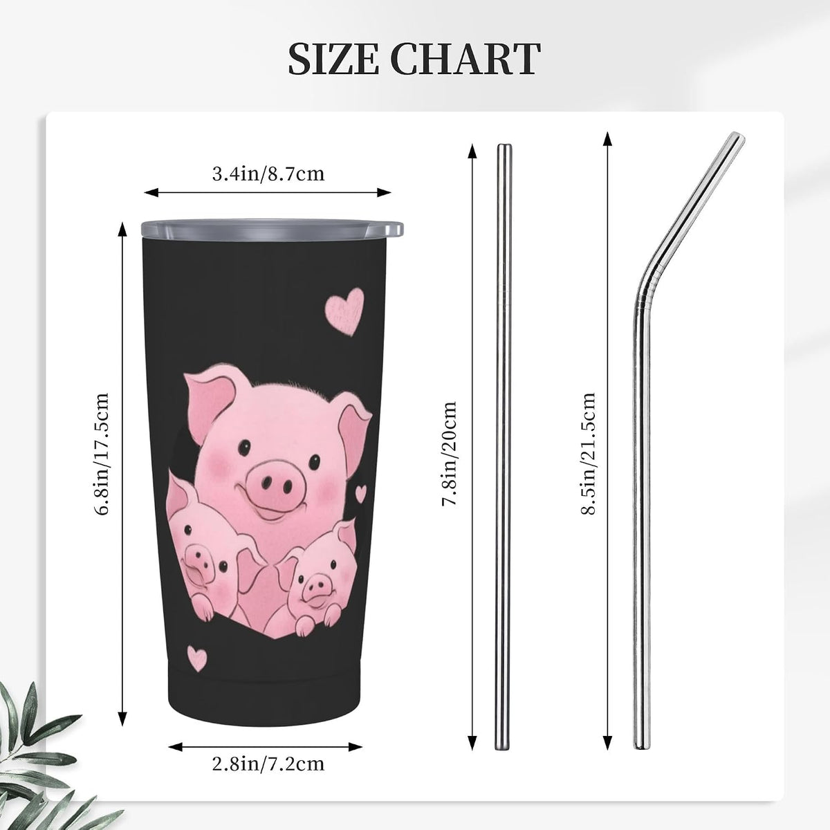 Moon Tumbler with Lid and Straw for Women Leakproof Travel Coffee Mug Double Wall Insulated Cups 20OZ Gifts for Office Kitchen Outdoor