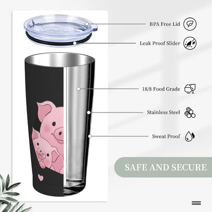 Moon Tumbler with Lid and Straw for Women Leakproof Travel Coffee Mug Double Wall Insulated Cups 20OZ Gifts for Office Kitchen Outdoor