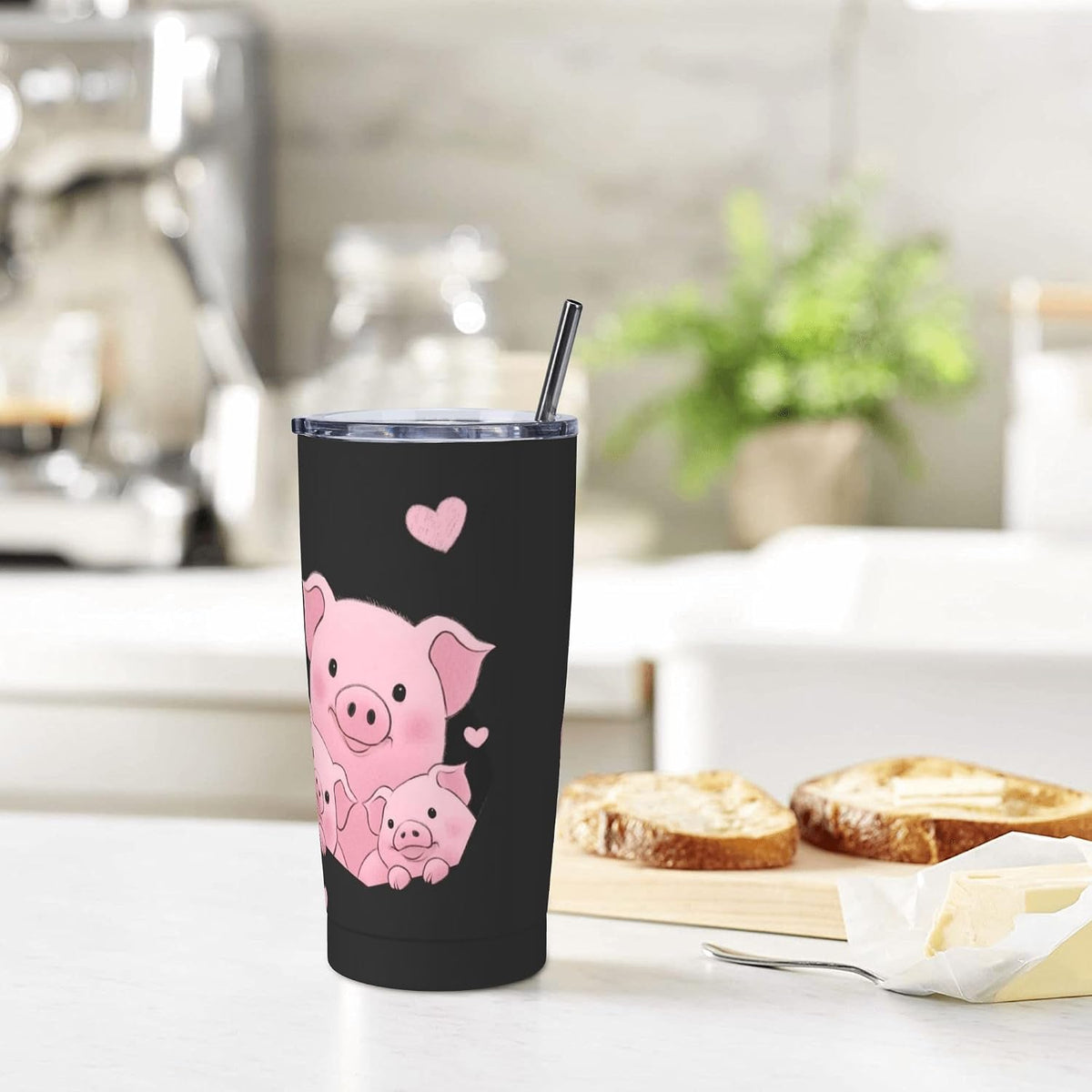 Moon Tumbler with Lid and Straw for Women Leakproof Travel Coffee Mug Double Wall Insulated Cups 20OZ Gifts for Office Kitchen Outdoor