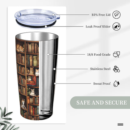 Moon Tumbler with Lid and Straw for Women Leakproof Travel Coffee Mug Double Wall Insulated Cups 20OZ Gifts for Office Kitchen Outdoor