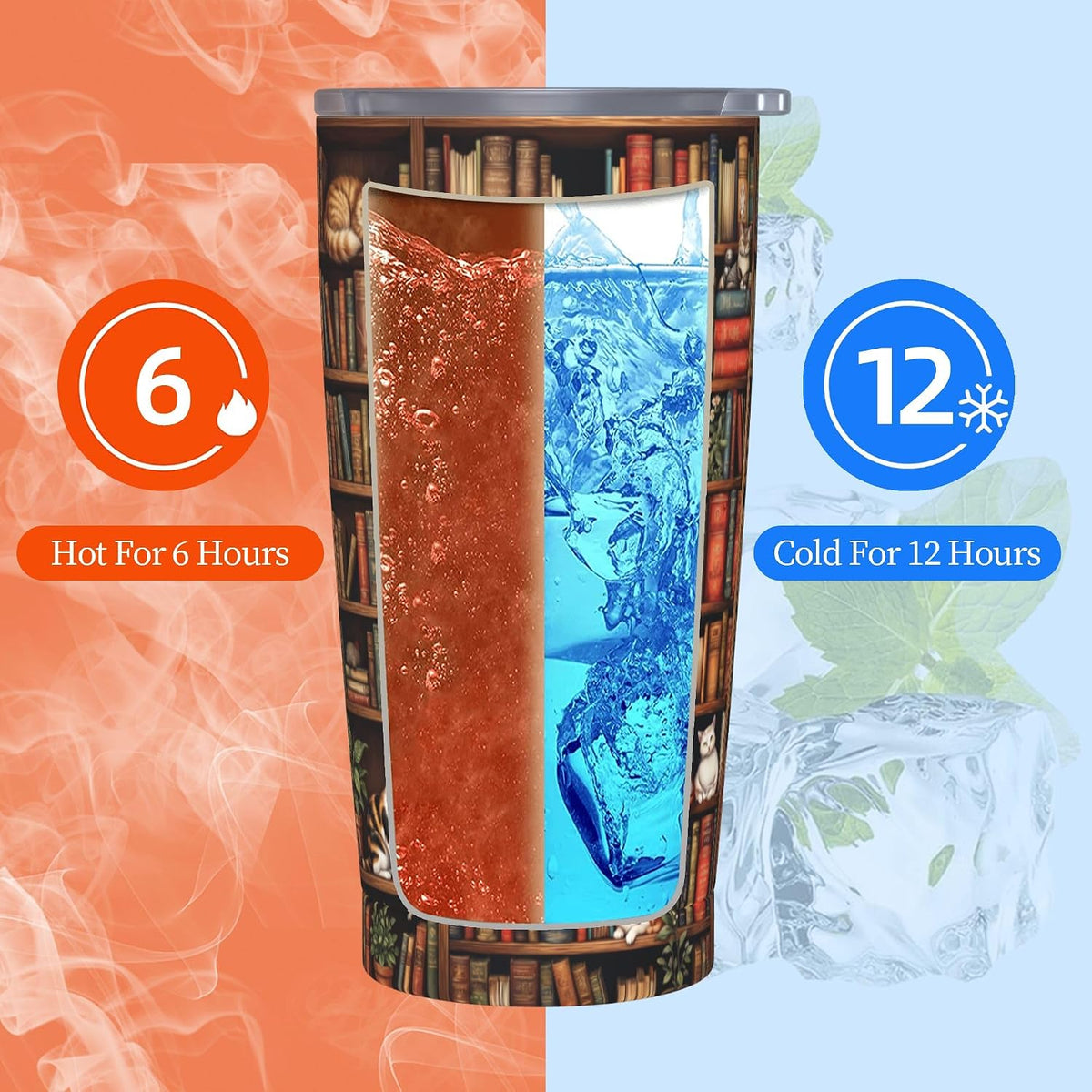 Moon Tumbler with Lid and Straw for Women Leakproof Travel Coffee Mug Double Wall Insulated Cups 20OZ Gifts for Office Kitchen Outdoor