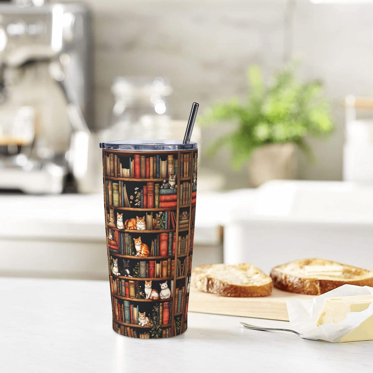 Moon Tumbler with Lid and Straw for Women Leakproof Travel Coffee Mug Double Wall Insulated Cups 20OZ Gifts for Office Kitchen Outdoor