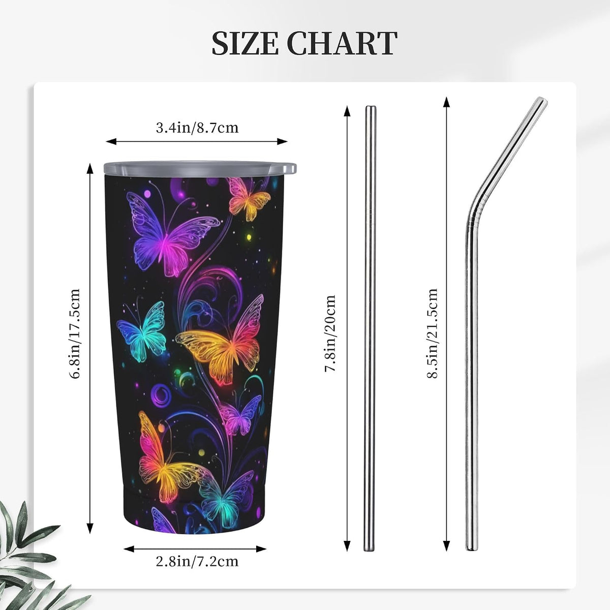 Moon Tumbler with Lid and Straw for Women Leakproof Travel Coffee Mug Double Wall Insulated Cups 20OZ Gifts for Office Kitchen Outdoor