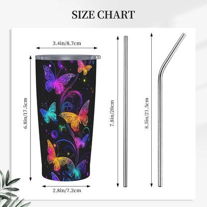 Moon Tumbler with Lid and Straw for Women Leakproof Travel Coffee Mug Double Wall Insulated Cups 20OZ Gifts for Office Kitchen Outdoor