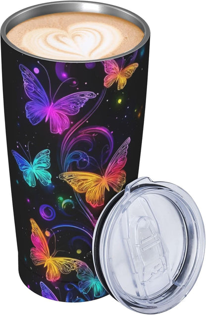 Moon Tumbler with Lid and Straw for Women Leakproof Travel Coffee Mug Double Wall Insulated Cups 20OZ Gifts for Office Kitchen Outdoor