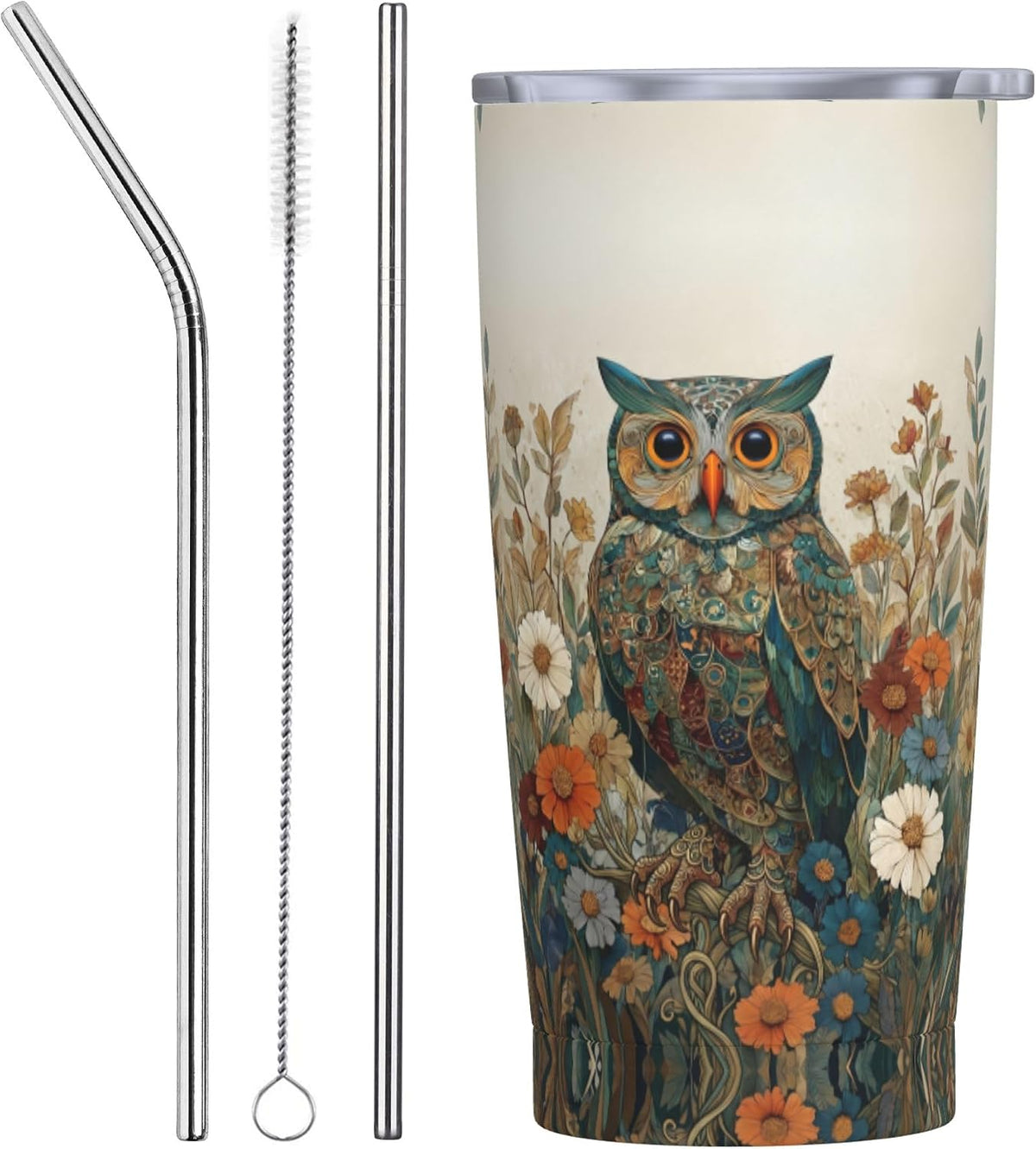 Moon Tumbler with Lid and Straw for Women Leakproof Travel Coffee Mug Double Wall Insulated Cups 20OZ Gifts for Office Kitchen Outdoor