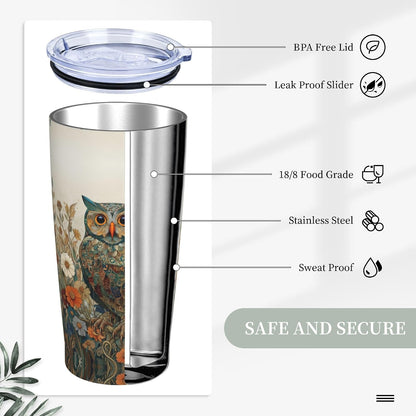 Moon Tumbler with Lid and Straw for Women Leakproof Travel Coffee Mug Double Wall Insulated Cups 20OZ Gifts for Office Kitchen Outdoor