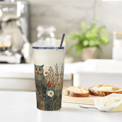 Moon Tumbler with Lid and Straw for Women Leakproof Travel Coffee Mug Double Wall Insulated Cups 20OZ Gifts for Office Kitchen Outdoor