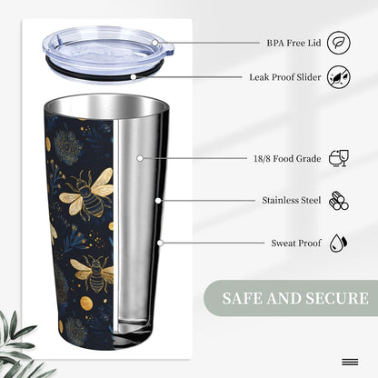 Moon Tumbler with Lid and Straw for Women Leakproof Travel Coffee Mug Double Wall Insulated Cups 20OZ Gifts for Office Kitchen Outdoor