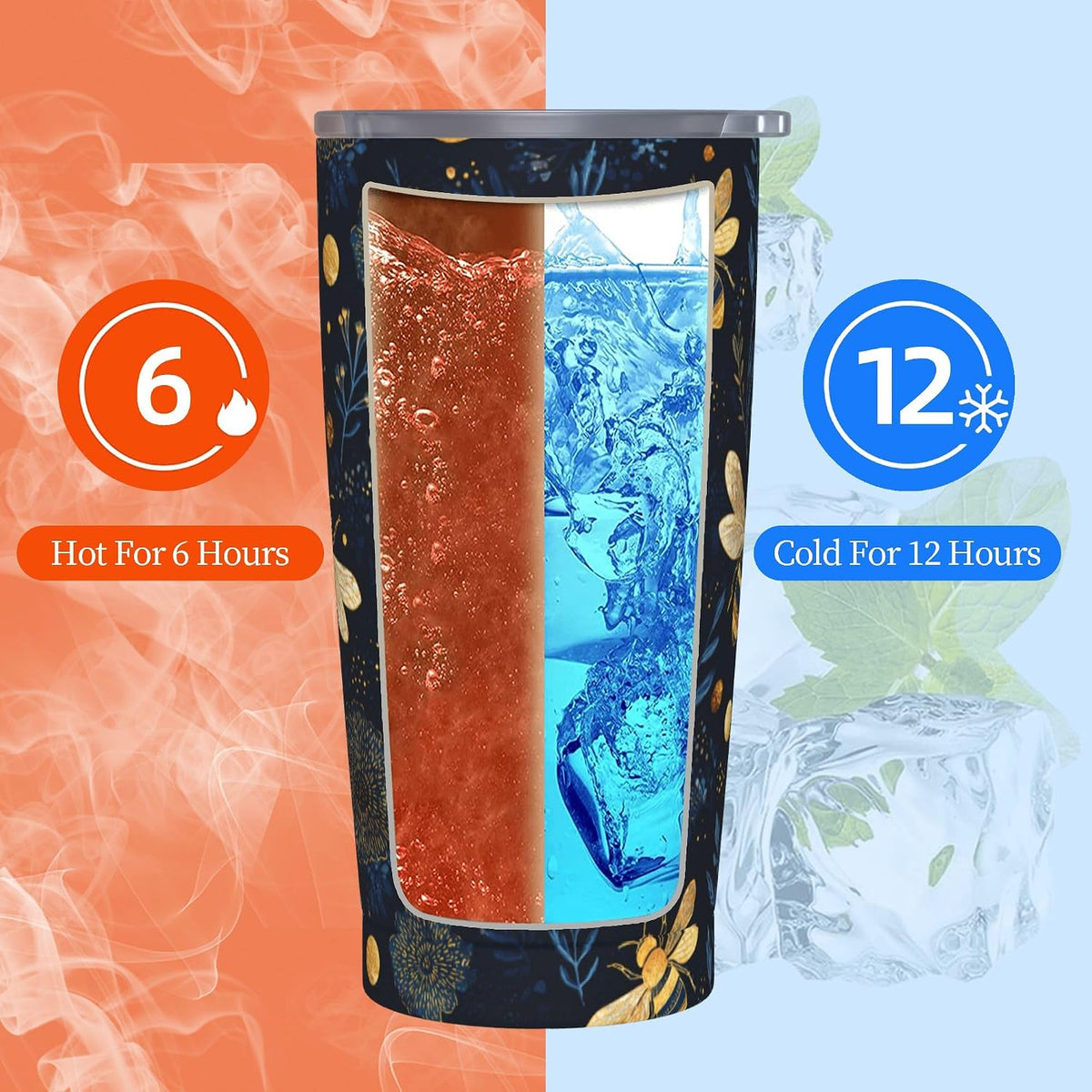 Moon Tumbler with Lid and Straw for Women Leakproof Travel Coffee Mug Double Wall Insulated Cups 20OZ Gifts for Office Kitchen Outdoor