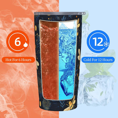 Moon Tumbler with Lid and Straw for Women Leakproof Travel Coffee Mug Double Wall Insulated Cups 20OZ Gifts for Office Kitchen Outdoor