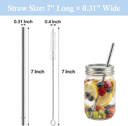 10.5 Inch Stainless Steel Straws Replacement for Starbucks Cup Venti 24 oz