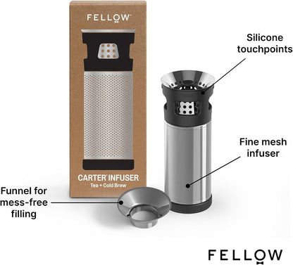 Carter Tea Infuser for Loose Leaf Tea and Cold Brew - Stone Blue