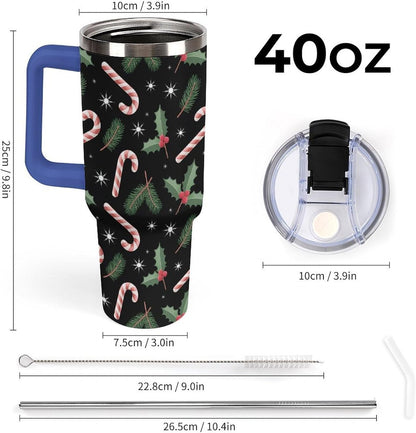 Leakproof Car Cup Vacuum Sealed With Lid For Office Crystal Clear Blue Water Ripple Print Drinkware Light Rose Red-style-5 - Colors H